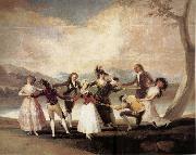 Francisco Goya La Gallina Ciega oil painting on canvas
